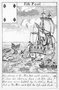 Fish Pool playing card by English School