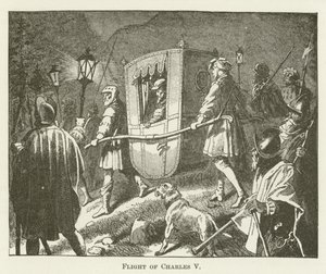 Flight of Charles V by English School