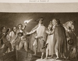 Flight of James II, Illustration from David Hume