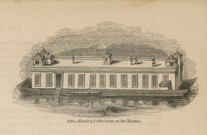 Floating Coffee House on the Thames by English School