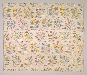 Floral Embroidery, early 1600s