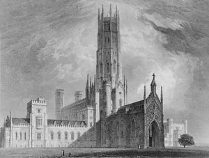 Fonthill Abbey from the north-west, from Graphic and Literary Illustrations of Fonthill Abbey by John Britton, 1823