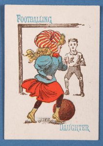 Footballing Daughter, from the Happy Families card game, c.1890-1900