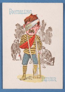Footballing Father, card from a Happy Families game, c.1890-1900 by English School