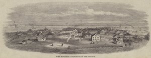 Fort Moultrie, Charleston in the Distance (engraving) by English School