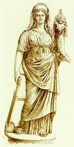Fortuna, Statue in the Vatican, Illustration from History of Rome by Victor Duruy, Published 1884 by English School