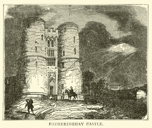 Fotheringhay Castle by English School
