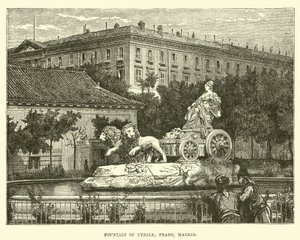 Fountain of Cybele, Prado, Madrid by English School