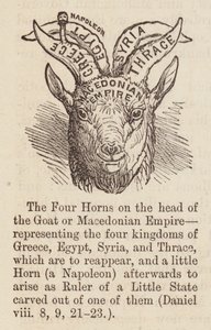 Four Horns on the Head of the Goat by English School