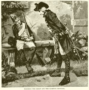 Frederic the Great and the Sleeping Sentinel by English School