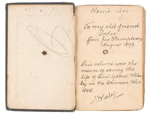 French and English grammar book belonging to Lieutenant Garnet Joseph Wolseley by English School