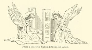 From a Fresco by Matteo di Gualdo at Assisi by English School