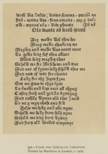From the Speculum Christiani, printed by Machlinia in London, c.1485 by English School