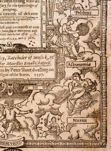 Frontispiece from A Plaine and Easie Introduction to Practicall Musicke by Thomas Morley, Detail, 1597 by English School