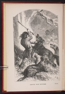 Frontispiece from The British Wolf-Hunters. A tale, etc., by Thomas Miller by English School