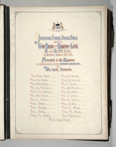 Frontispiece from a souvenir album of the Juvenile Fancy Dress Ball, Leeds by English School