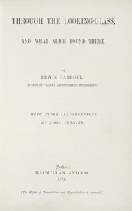 Frontispiece to Alice Through the Looking-Glass by Lewis Carroll, published by Macmillan, 1872 by English School