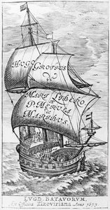 Frontispiece to De Mari Libero, by Hugo Grotius and Paulus van Merula de Maribus, 1633 by English School