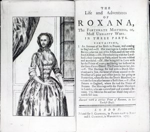 Frontispiece to Roxana, The Fortunate Mistress by Daniel Defoe by English School