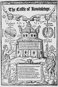 Frontispiece to The Castle of Knowledge by Robert Recorde by English School