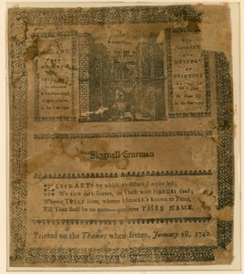 Frost Fair of 1740. Souvenir by English School
