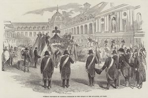 Funeral Procession of Marshal Exelmans to the Church of the Invalides, at Paris by English School