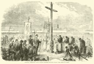 Funeral Ceremony Over French Soldiers Killed During the Siege of Paris, October 1870 by English School