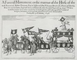 Funeral cortege of Robert Devereux, 3rd Earl of Essex by English School