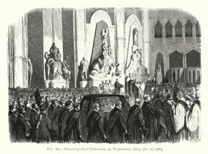 Funeral of Earl Palmerston, in Westminster Abbey, 27 October 1865