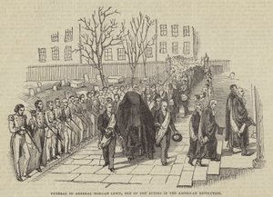 Funeral of General Morgan Lewis, one of the Actors in the American Revolution by English School