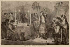Funeral of a Spanish Child in Arragon by English School