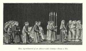 Funeral of an Abbess by English School