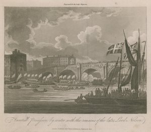 Funeral Procession by Water with the Remains of the Late Lord Nelson by English School