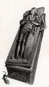 Funerary Monument with Skeleton Coming Out by English School