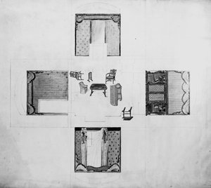 Furnishings for a small drawing room, Gillows and Co, 1822 by English School