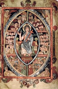 Christ in Majesty, from the Athelstan Psalter, Old Minster, Winchester by English School