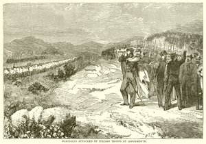 Garibaldi Attacked by Italian Troops at Aspromonte by English School