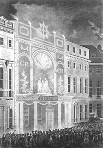 Gathering in Portman Square to Watch an Illumination for the Peace Between Britain and France, 1806 by English School