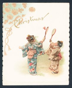 Geisha Girls Playing Badminton by English School