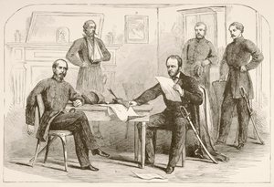 General Joseph Eggleston Johnston Surrenders the Army to Tennessee to General William Tecumseh Sherman by English School