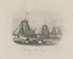 General View of People on the Chain Pier by English School