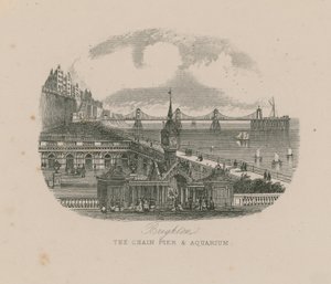 General View of the Chain Pier and Aquarium on the Seafront at Brighton