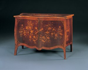 George III Marquetry Commode in the Manner of John Cobb