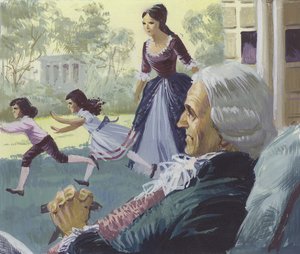George Washington in old age by English School