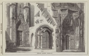 German Church Doorways (engraving) by English School