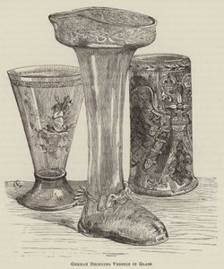 German Drinking Vessels in Glass by English School