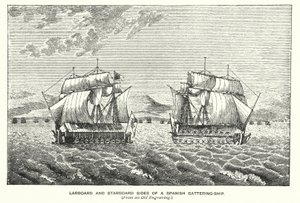 Gibraltar: Larboard and Starboard Sides of a Spanish Battering-Ship by English School