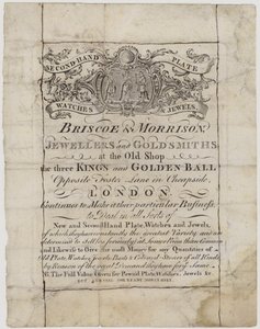 Goldsmiths and Silversmiths, Briscoe and Morrison by English School