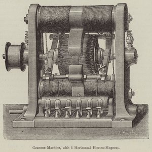 Gramme Machine, with 8 Horizontal Electro-Magnets by English School