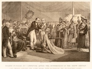 Grand Durbar at Cawnpore After the Suppression of the Sepoy Revolt by English School